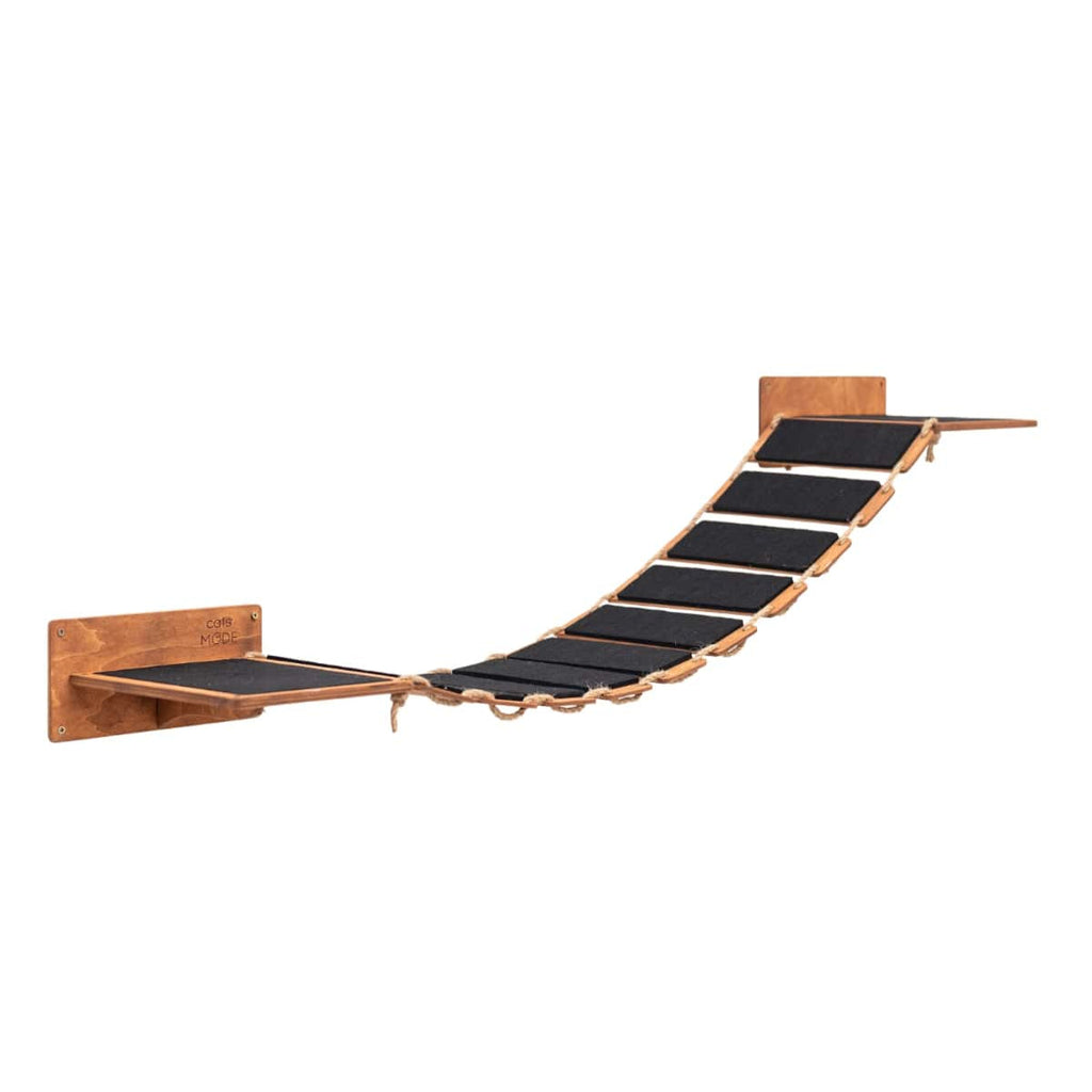 Cat Rope Bridge with Felt-Covered Stairs, 48.8"