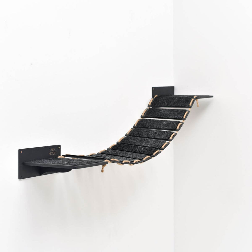 Wall-Mounted Cat Walk with Eco-Friendly Wood and Felt Stairs
