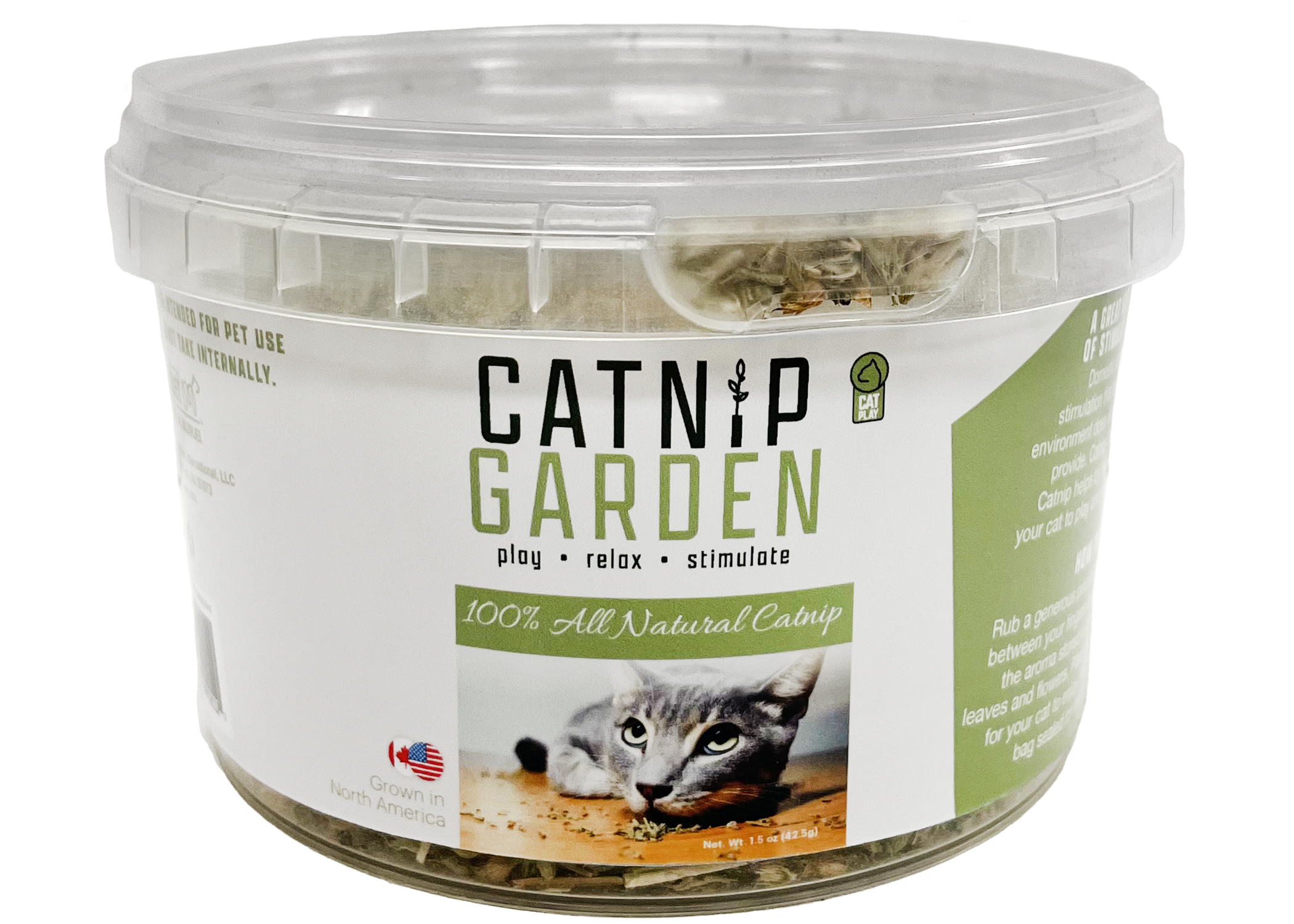 All-Natural North American Catnip, 1.5oz Resealable Cup