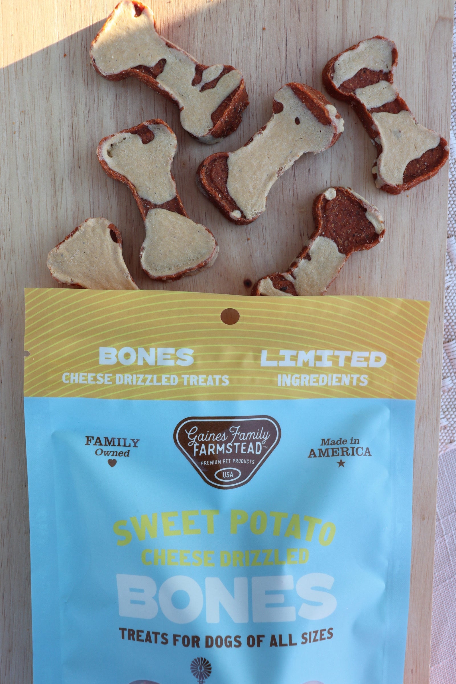 Cheesy Sweet Potato Bones Dog Treats