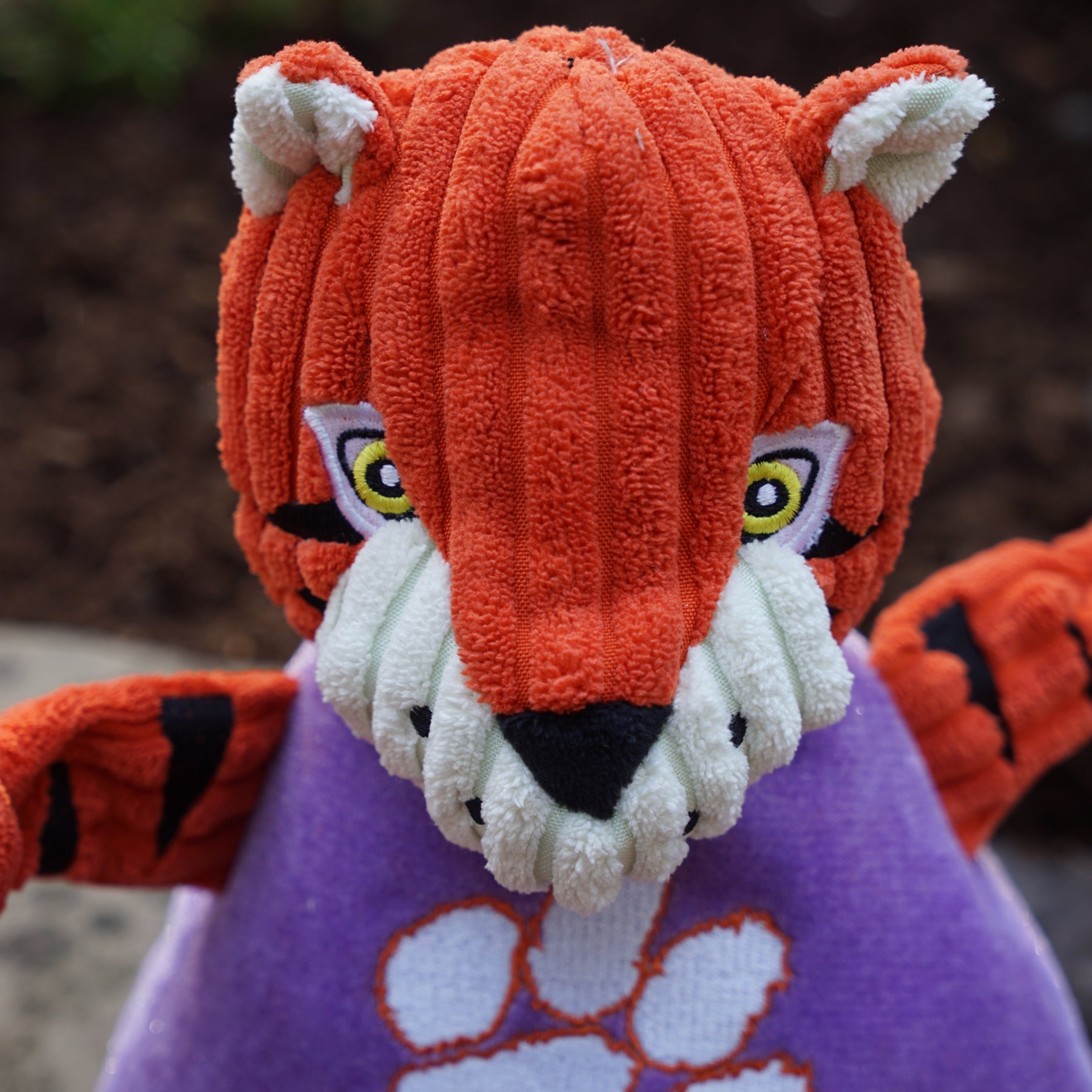 Clemson Tiger Mascot Plush Dog Toy with Squeakers