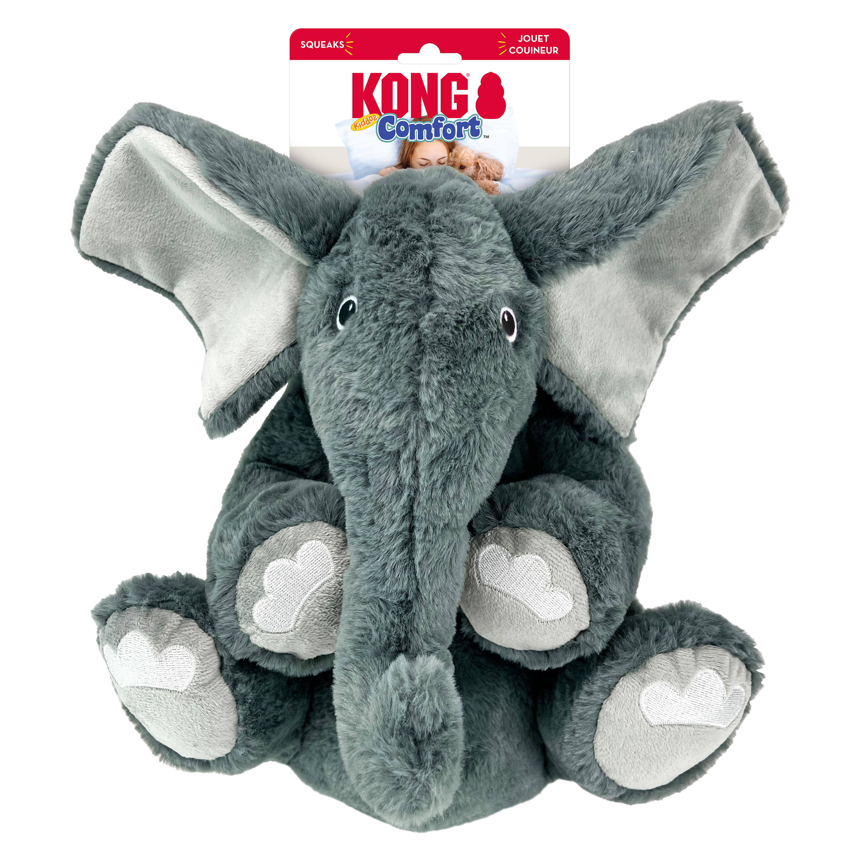 KONG Comfort Kiddos Jumbo Elephant Plush Dog Toy
