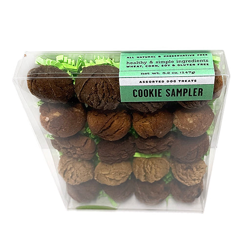 Dog Cookie Sampler Box – 5 Varieties, Wheat-Free, 20 Treats