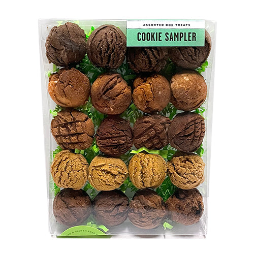 Dog Cookie Sampler Box – 5 Varieties, Wheat-Free, 20 Treats