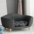 Corduroy Elevated Dog Sofa Bed with Wood Legs | Modern Living Suite