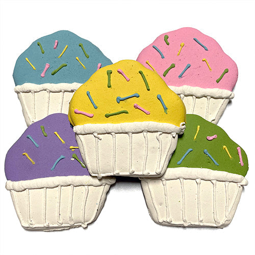 Peanut Butter & Carob Cupcake Dog Cookies, Wheat-Free, 12-Pack
