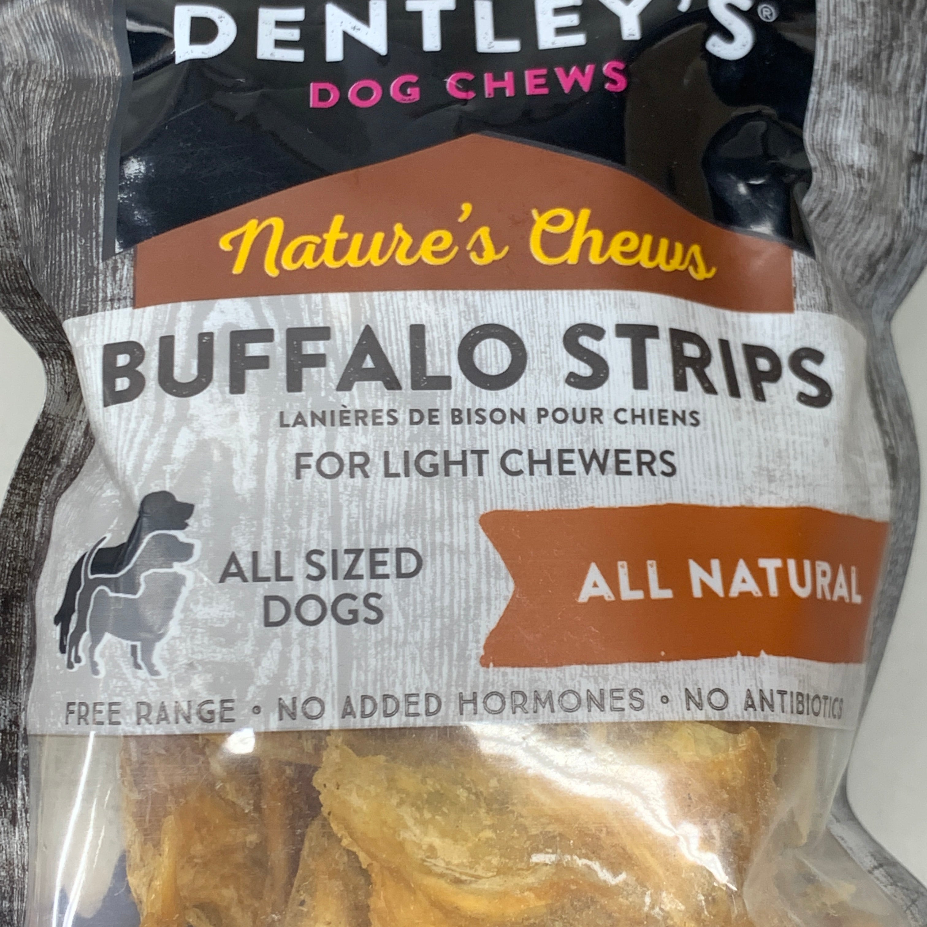 Dentley’s All Natural Buffalo Strips Dog Chews 3-Pack