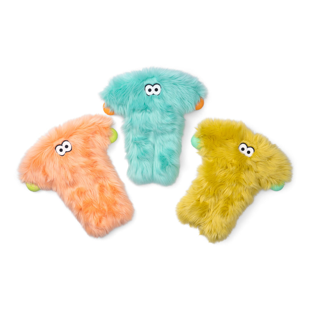 Rowdies Durable Plush Dog Toy with Reinforced Chew-Resistant Paws