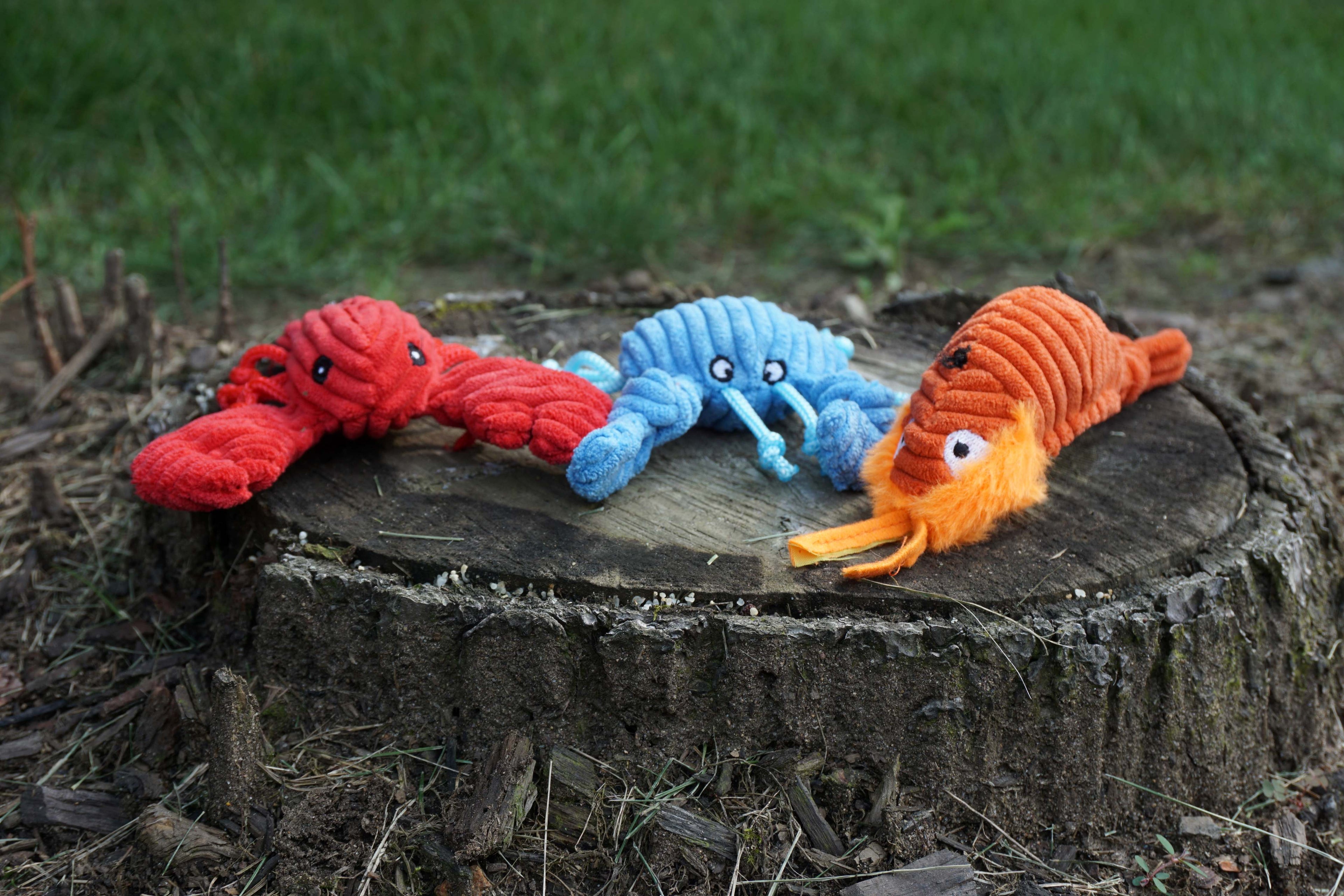 Wee Huggles Crustacean Trio Small Dog Toy Set