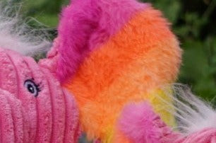 Rainbow Elephant Knottie Plush Dog Toy, Medium-Large