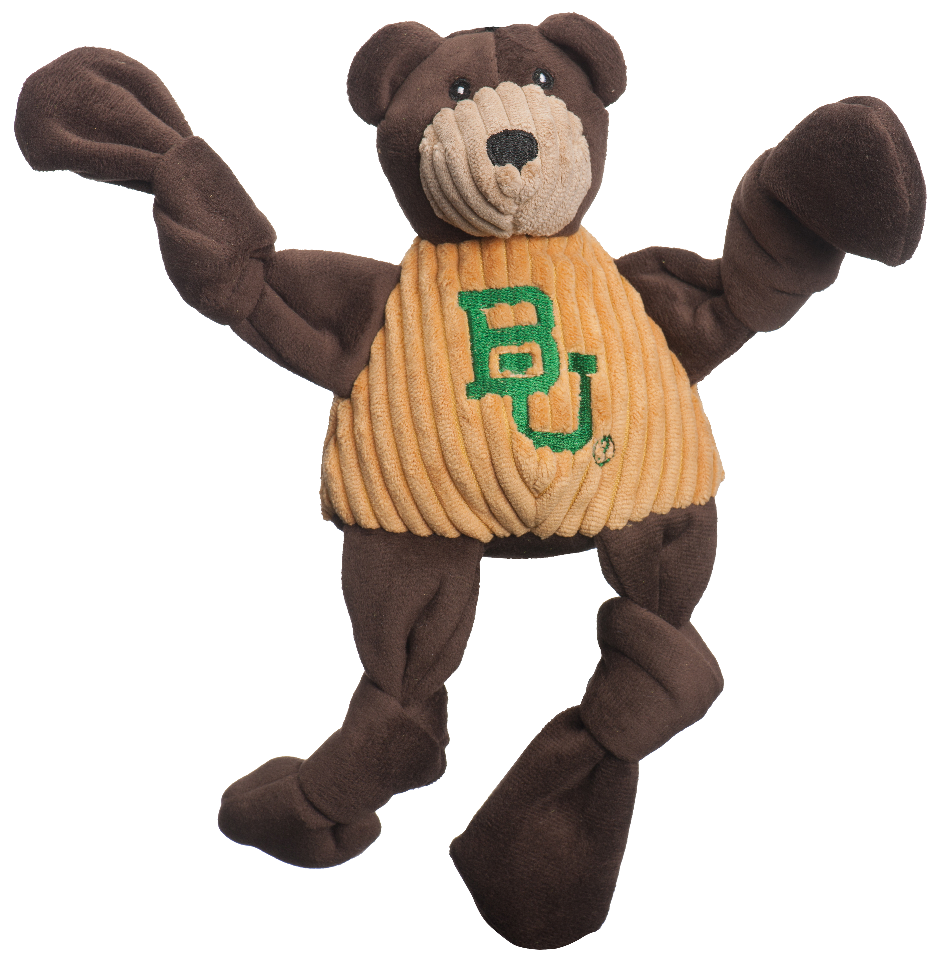 Baylor Bruiser Bear Knottie Plush Dog Toy with Squeakers