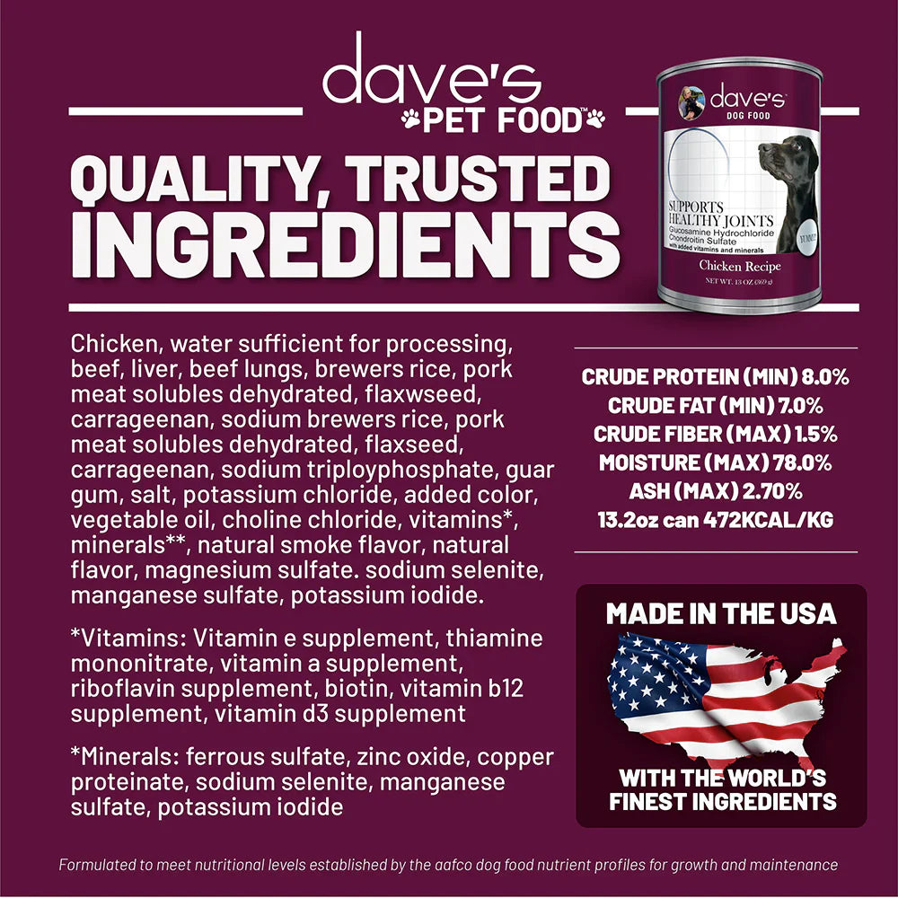 Wet Dog Food for Joint Health with Chicken, Turkey & Duck