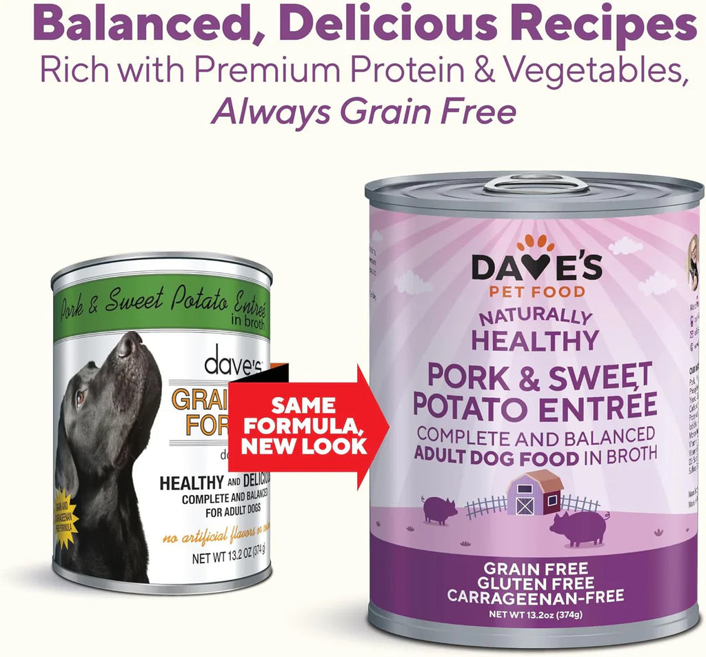 Grain-Free Pork & Sweet Potato Dog Food in Gravy