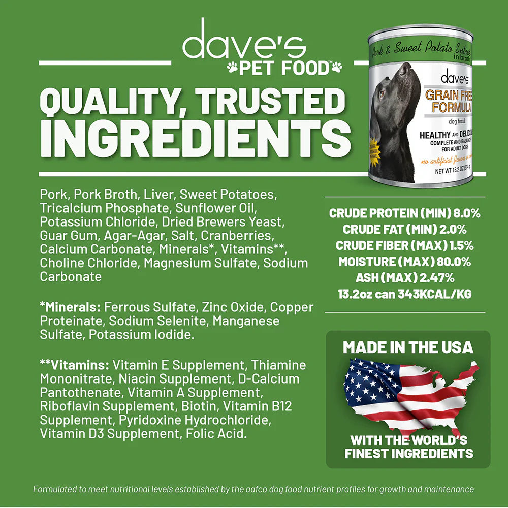 Grain-Free Pork & Sweet Potato Dog Food in Gravy