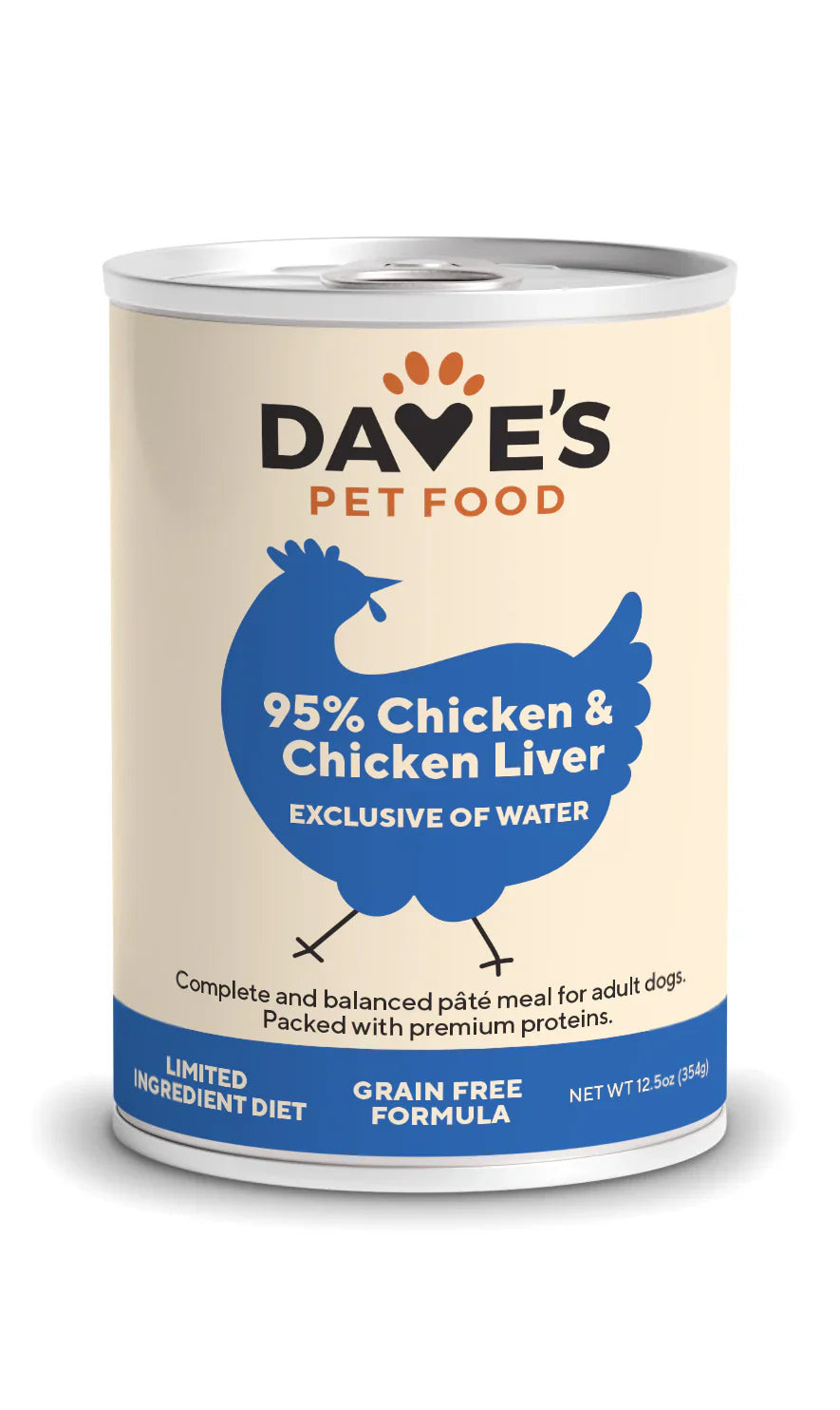 Dave’s 95% Chicken & Chicken Liver Canned Dog Food