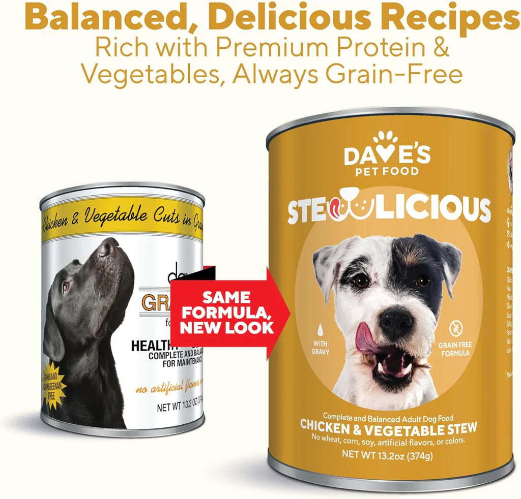 Stewlicious Chicken & Vegetable Grain-Free Dog Stew in Gravy
