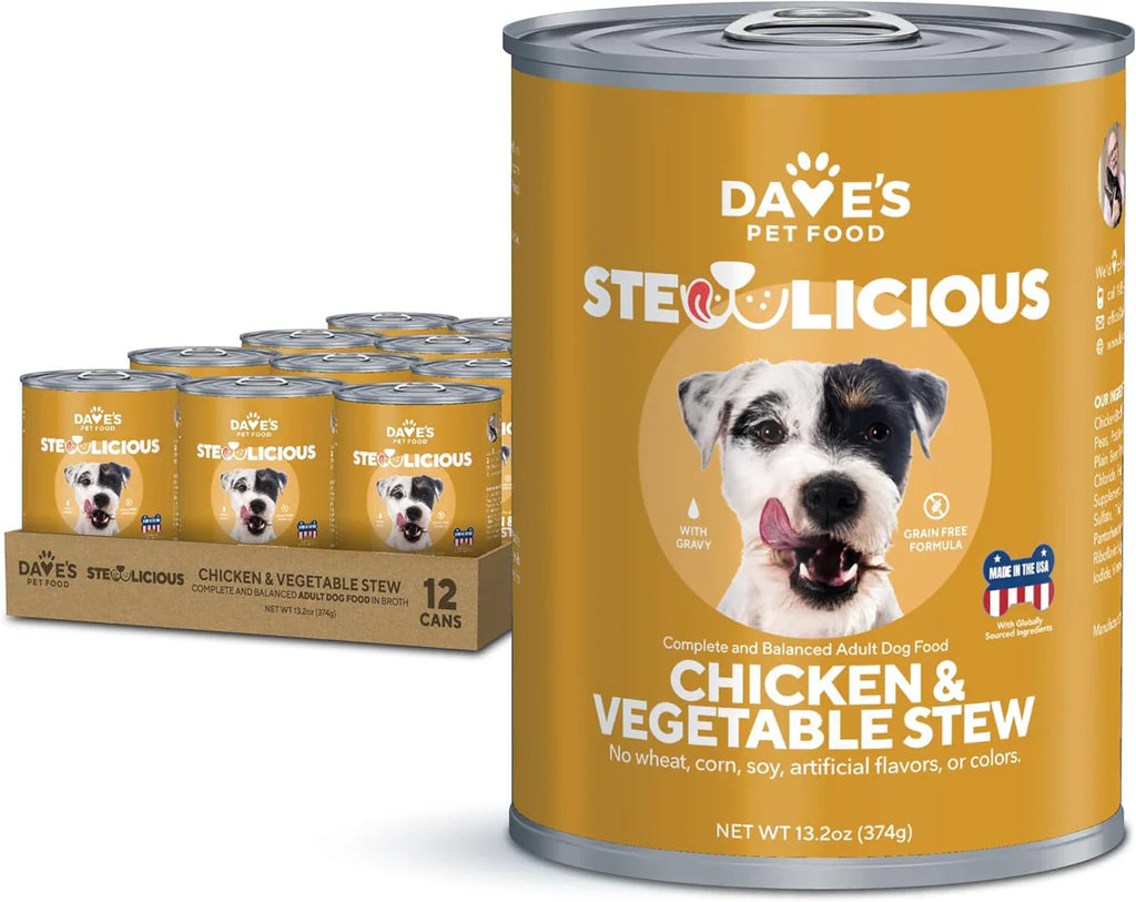 Stewlicious Chicken & Vegetable Grain-Free Dog Stew in Gravy