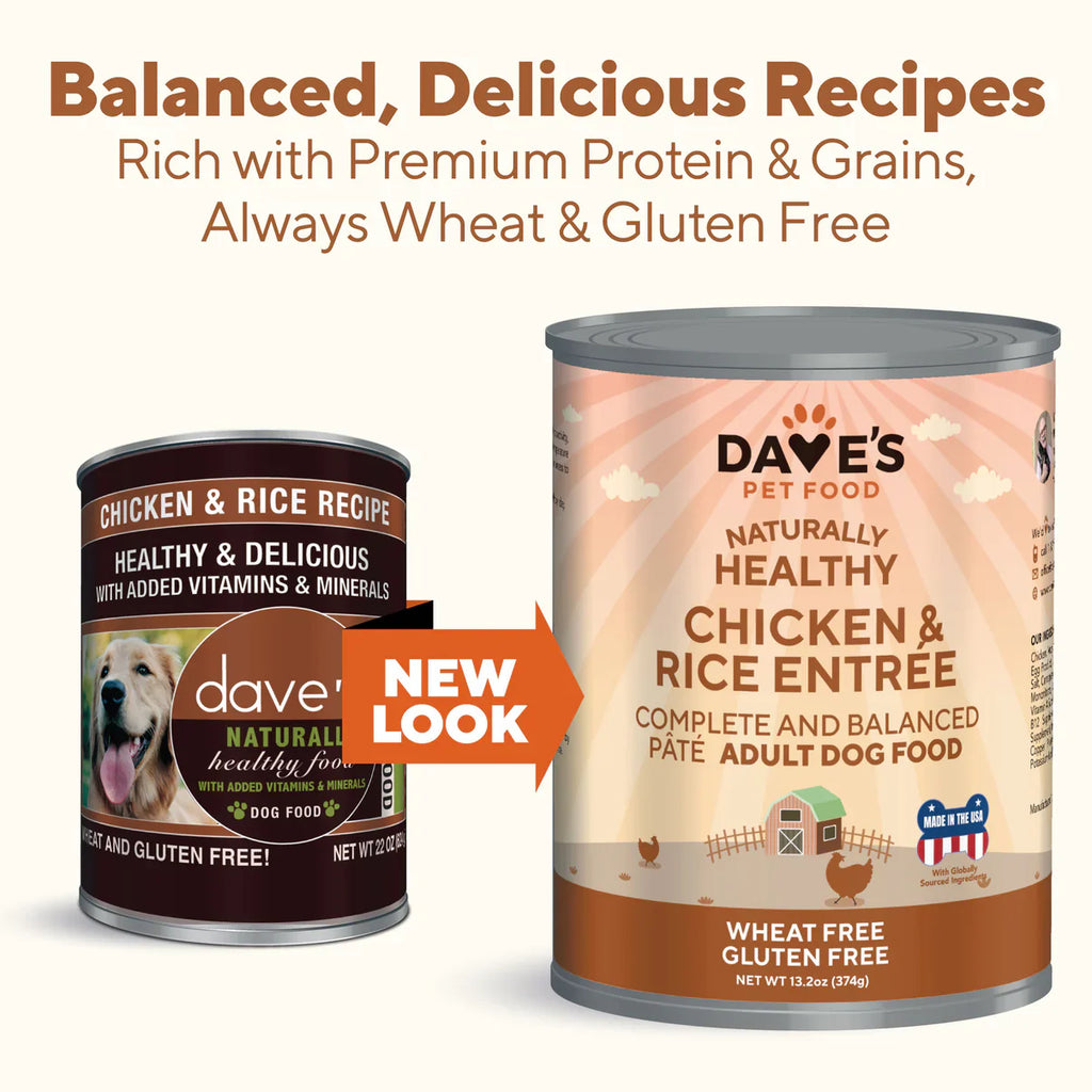 Chicken & Rice Natural Dog Food with Added Vitamins and Minerals