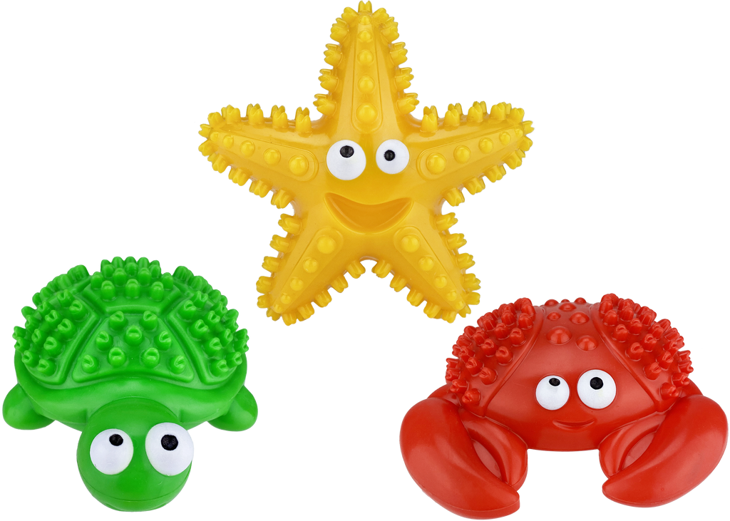Deep Sea Teethers Puppy Chew Toy – Turtle, Crab, or Starfish