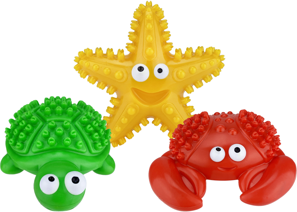 Deep Sea Teethers Puppy Chew Toy – Turtle, Crab, or Starfish