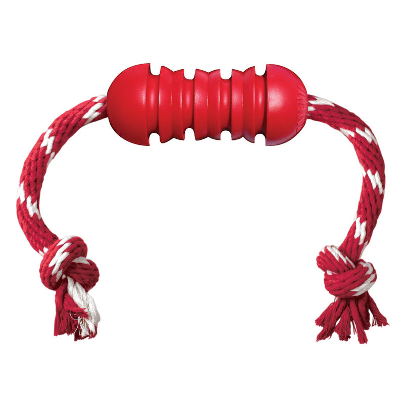 KONG Dental Dog Toy with Rope for Chewing and Tugging
