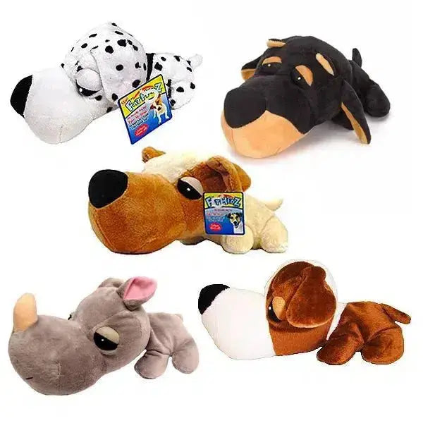 Diggers Mini FatHedz Plush Dog Toy with Squeaker for Small Dogs