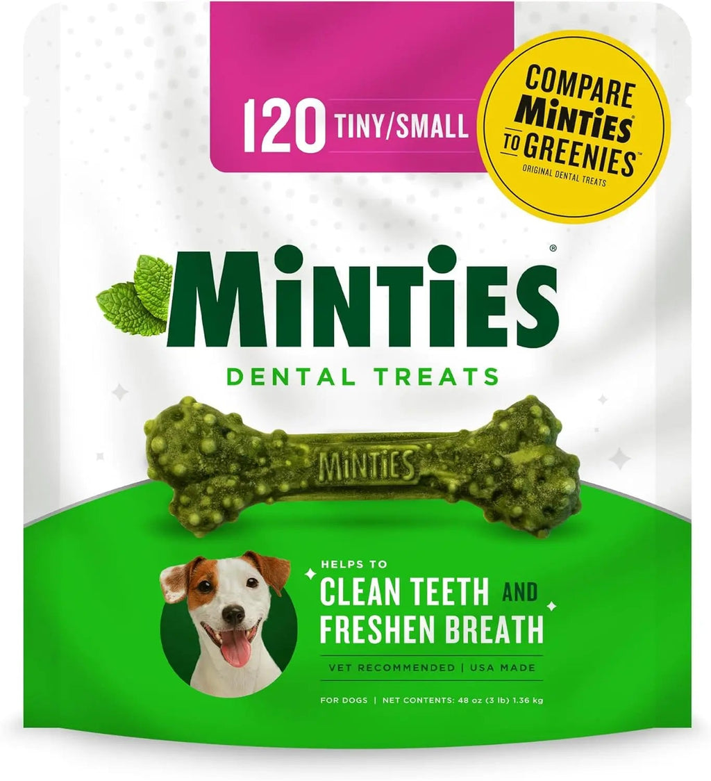 Minties Dental Dog Treats for Medium & Large Dogs 50 lbs+