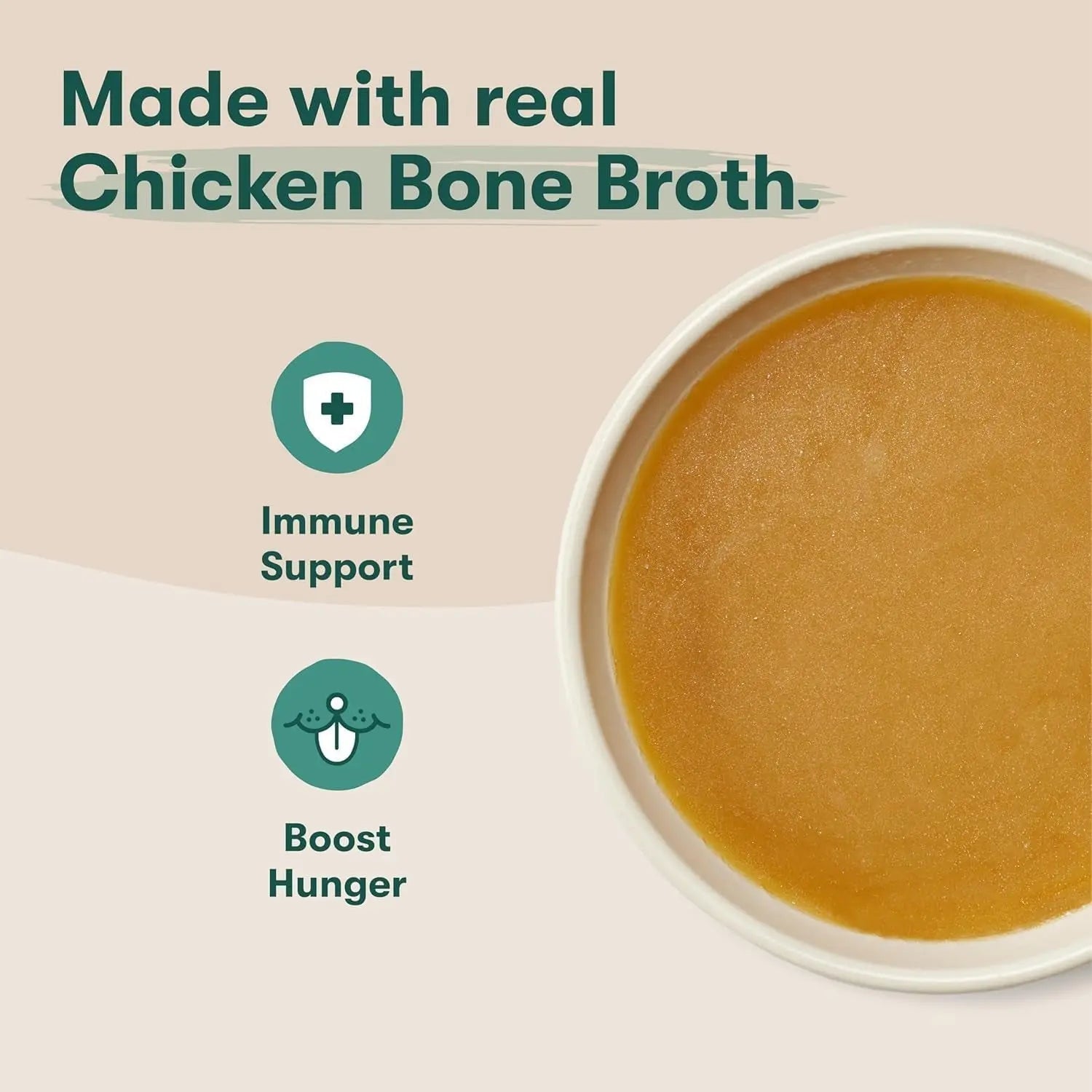 Chicken Bone Broth Dog Food Topper Sauce, 2 x 12 oz Bottles