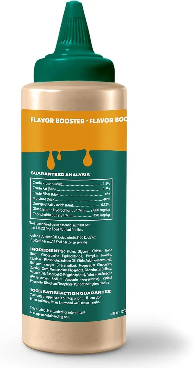 Chicken Bone Broth Dog Food Topper Sauce, 2 x 12 oz Bottles