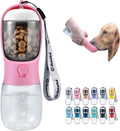 2-in-1 Dog Water Bottle and Food Container, Travel-Friendly
