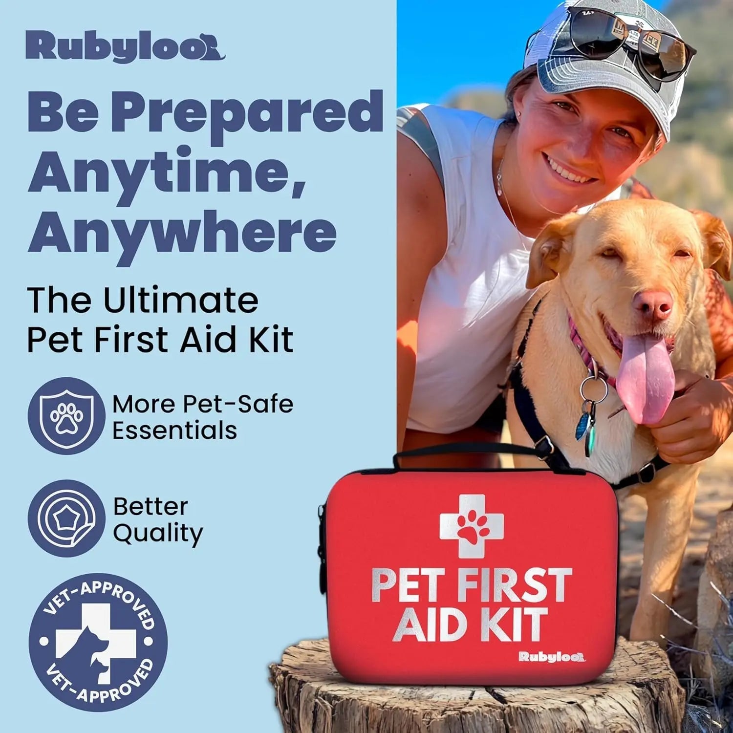 Pet First Aid Kit for Dogs and Cats – Compact Travel Case