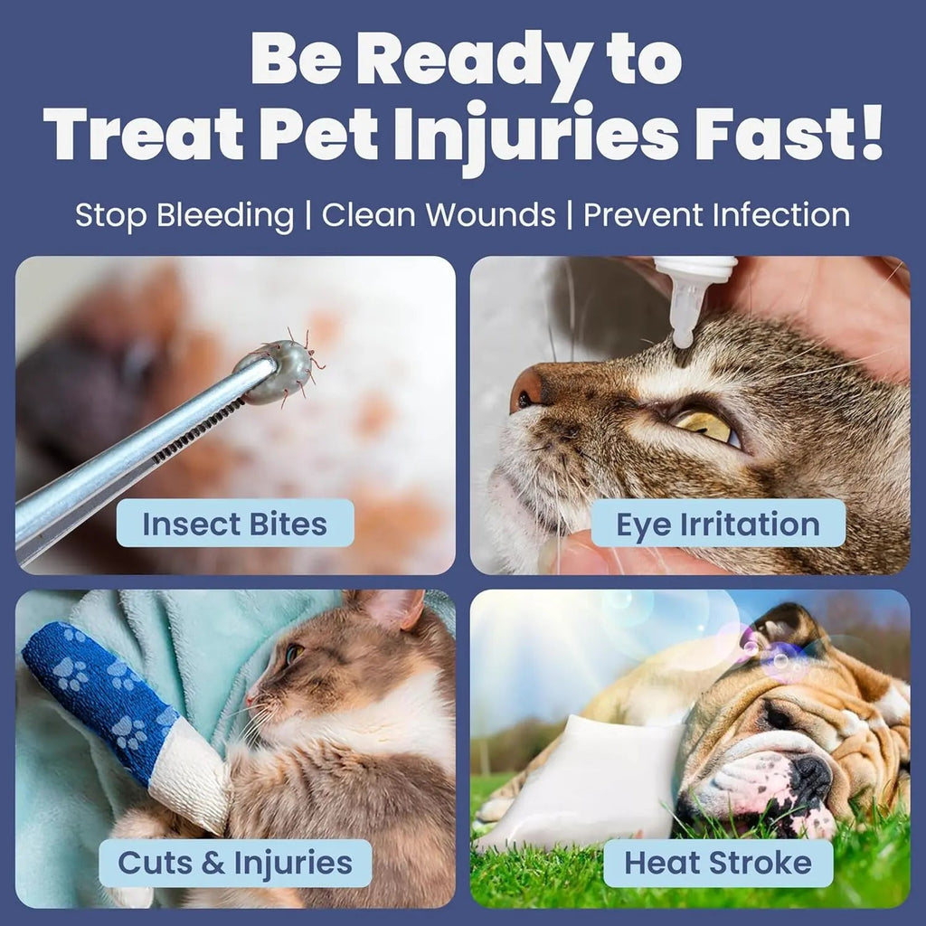 Pet First Aid Kit for Dogs and Cats – Compact Travel Case