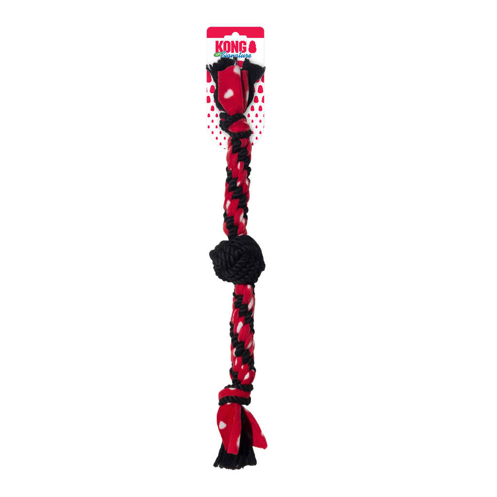 KONG Signature Dual Knot Rope Dog Toy – Cotton & Fleece