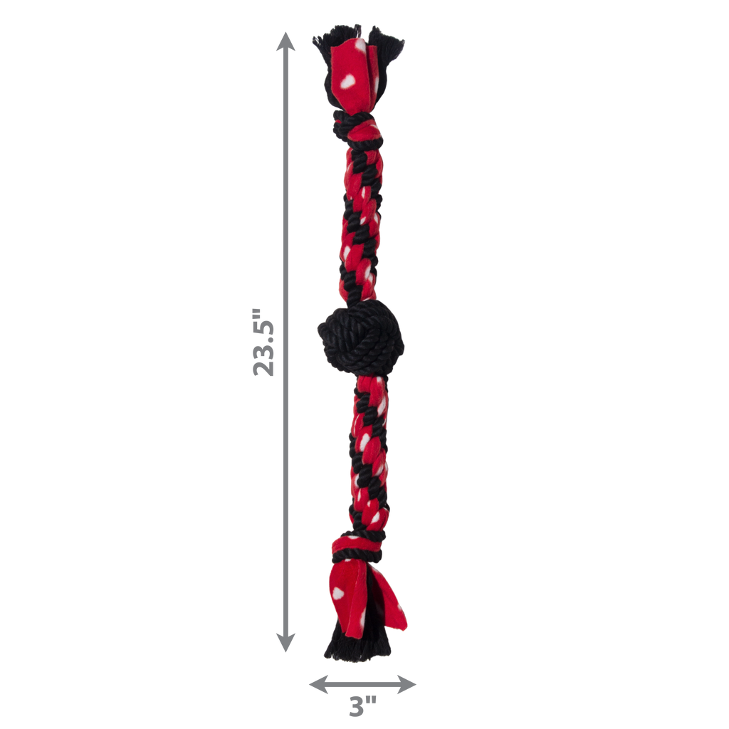 KONG Signature Dual Knot Rope Dog Toy – Cotton & Fleece