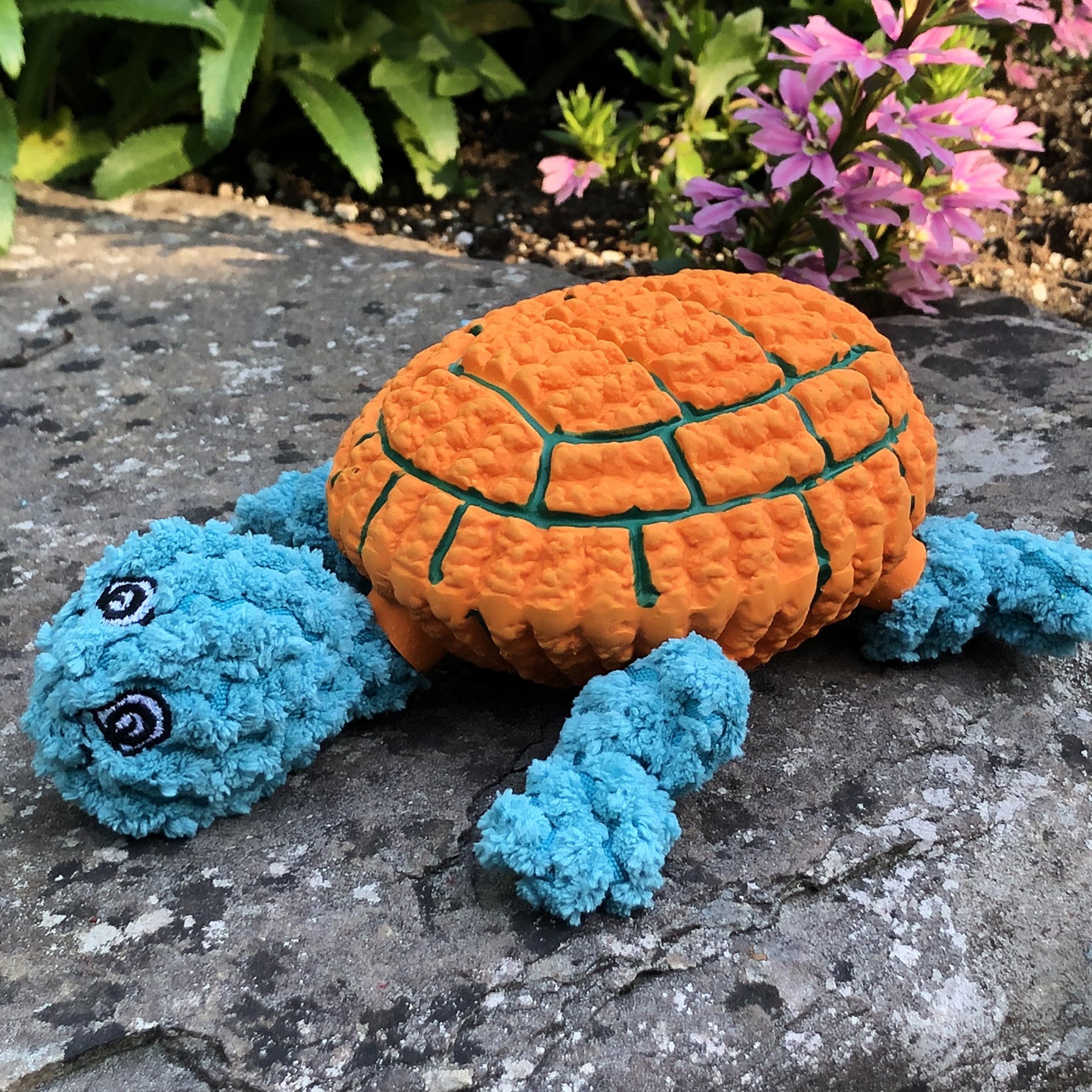 Dude Turtle Plush and Ruff-Tex Dog Toy, 7.5"