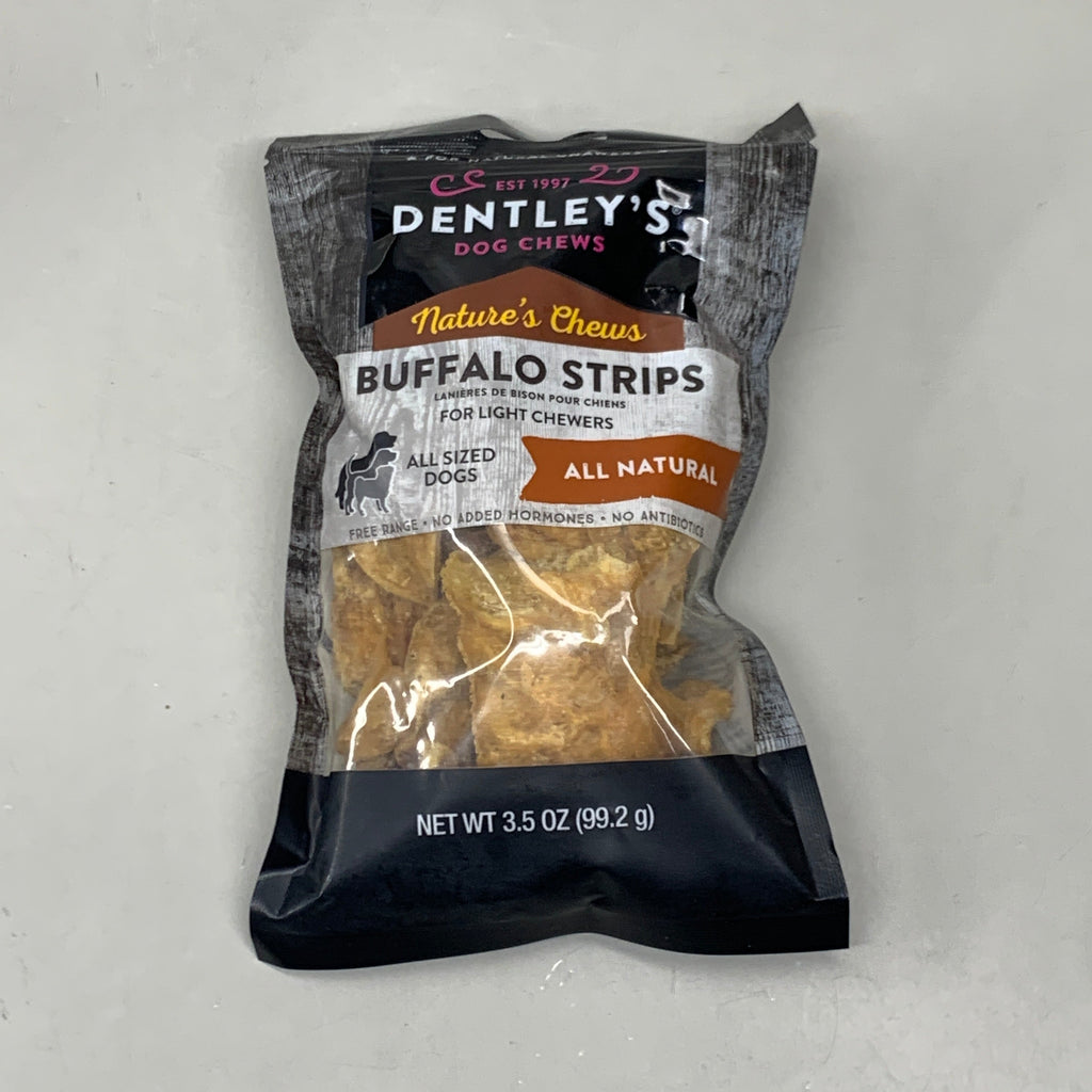 Dentley’s All Natural Buffalo Strips Dog Chews 3-Pack