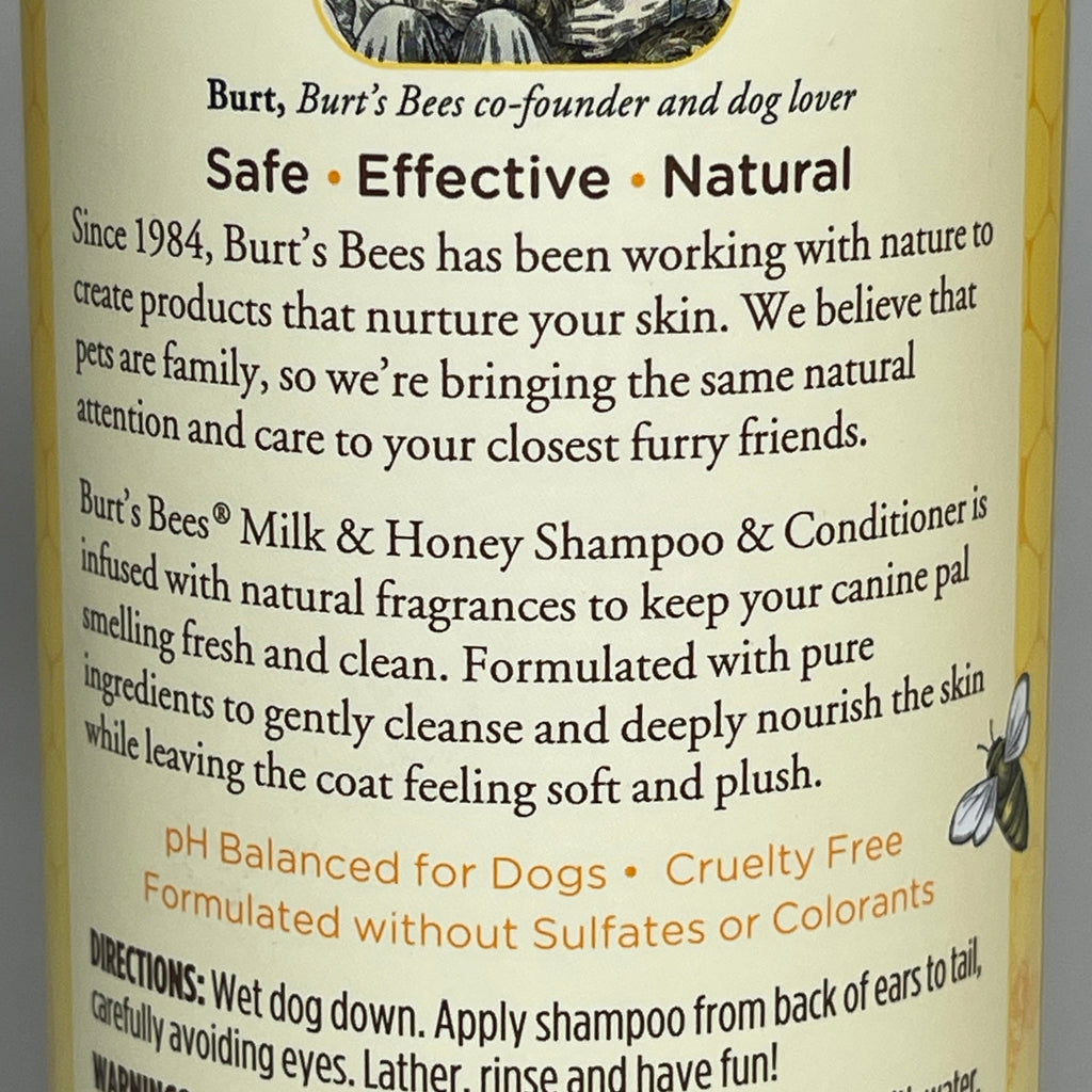 Dog Shampoo & Conditioner with Milk & Honey Scent, 12 oz