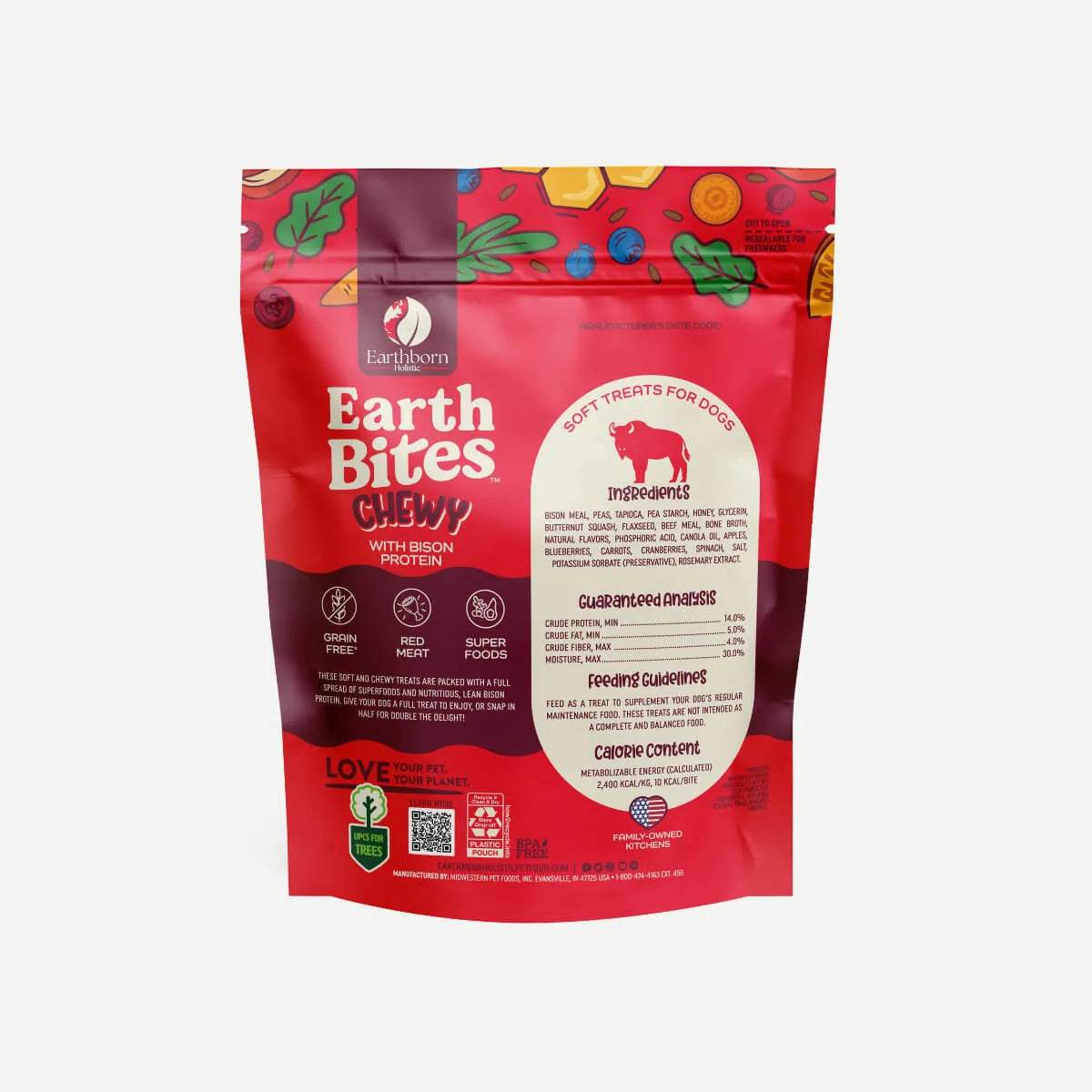 Grain-Free Bison Soft Dog Treats with Superfoods
