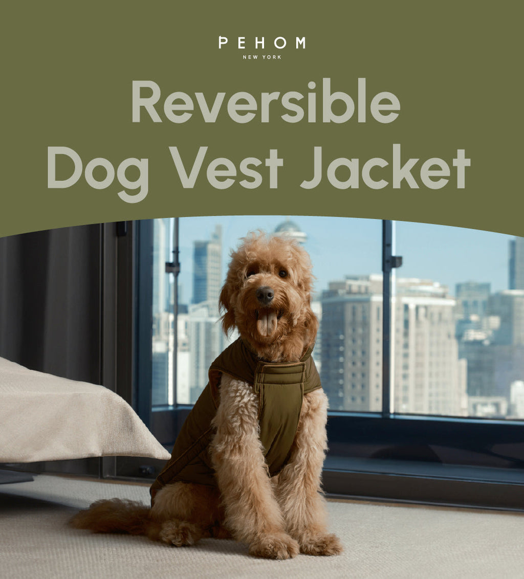 Reversible Dog Jacket with Polar Fleece Lining and Reflective Trim