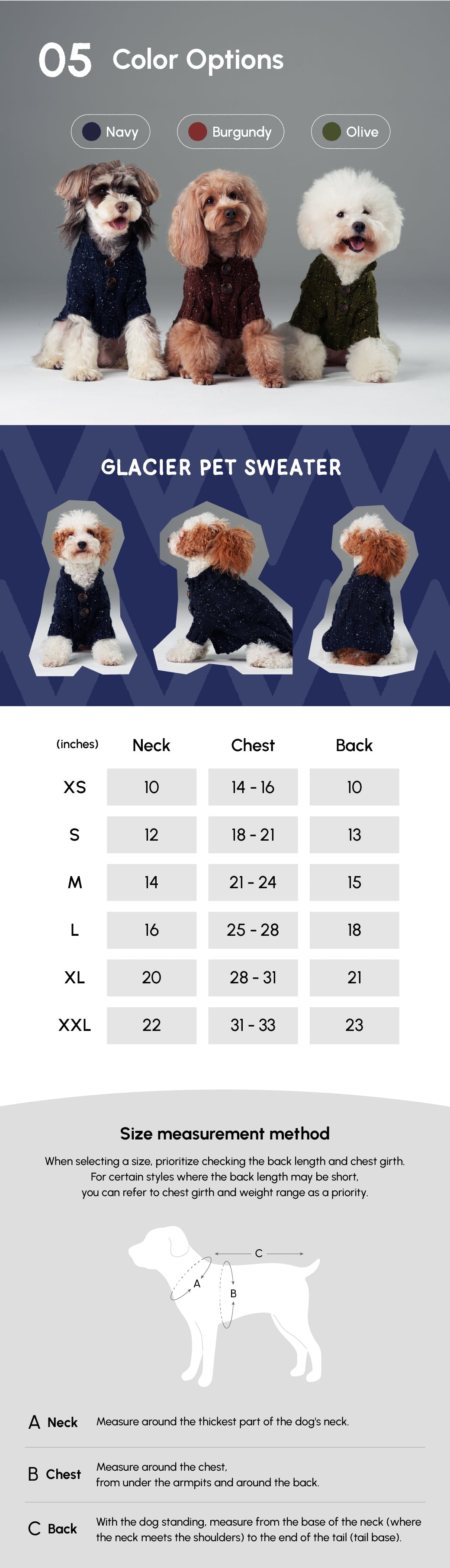 High-Neck Textured Knit Dog Sweater with Chest Buttons