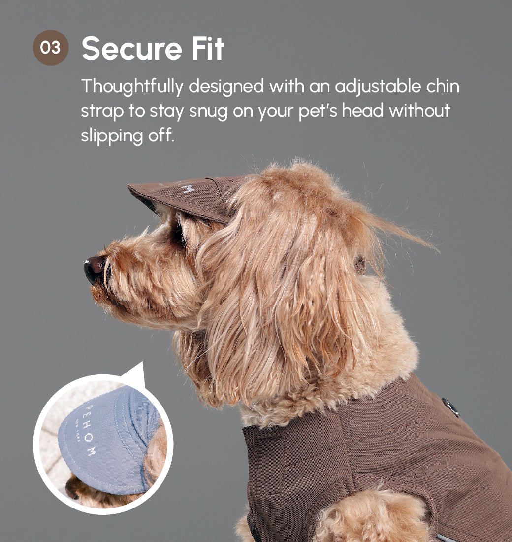 Reflective Brim Knit Pet Hat with Adjustable Chin Strap
