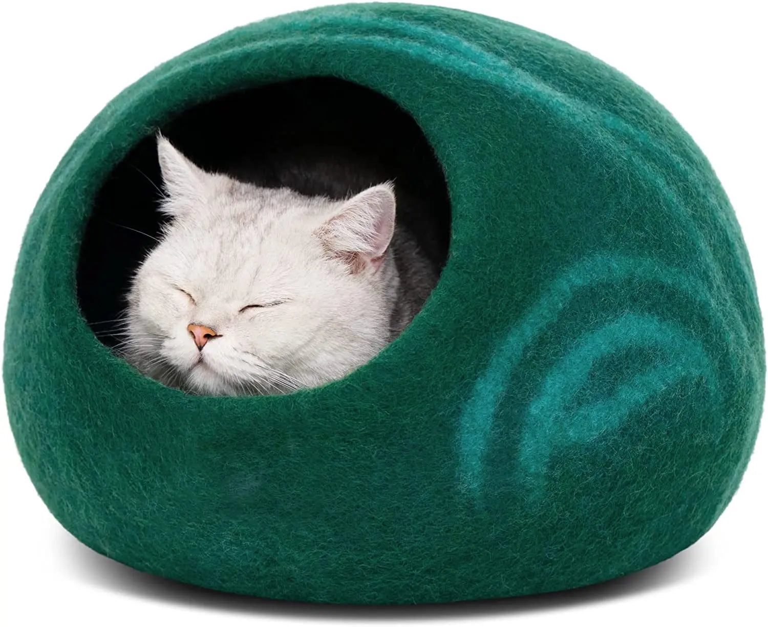 Merino Wool Cat Bed Cave – Handmade, Eco-Friendly