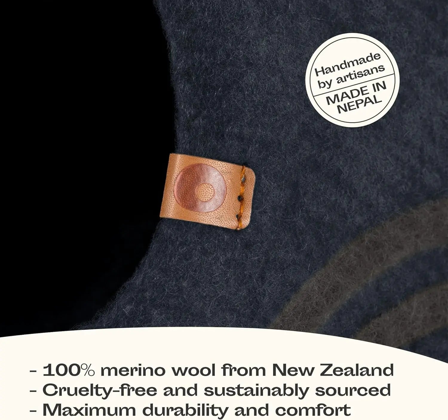 Merino Wool Cat Bed Cave – Handmade, Eco-Friendly