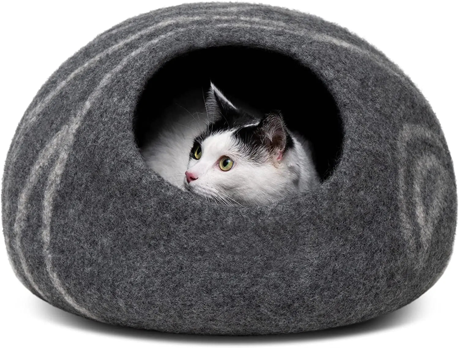 Merino Wool Cat Bed Cave – Handmade, Eco-Friendly