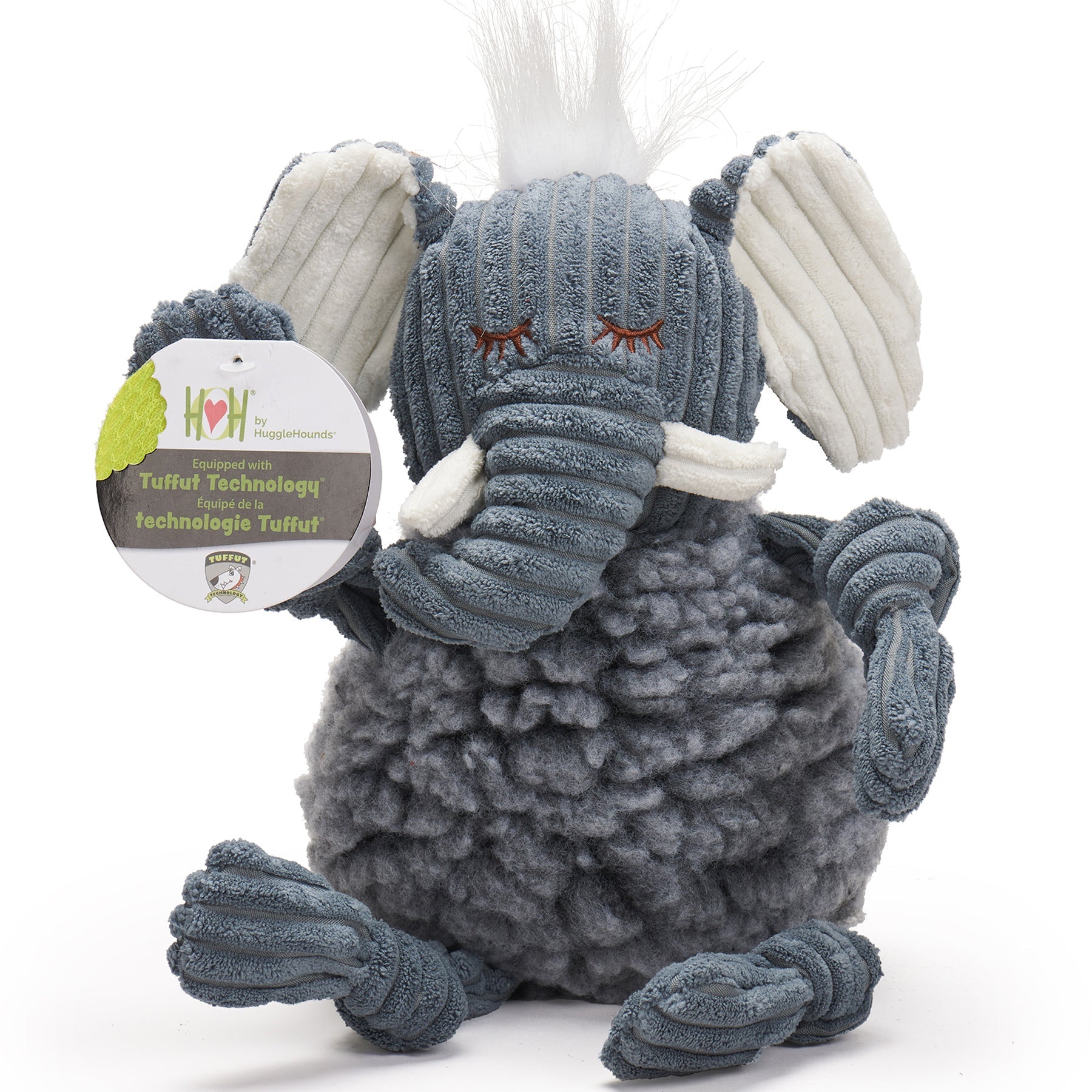 HuggleFleece FlufferKnotties Dog Toy with Knotted Limbs and Squeakers
