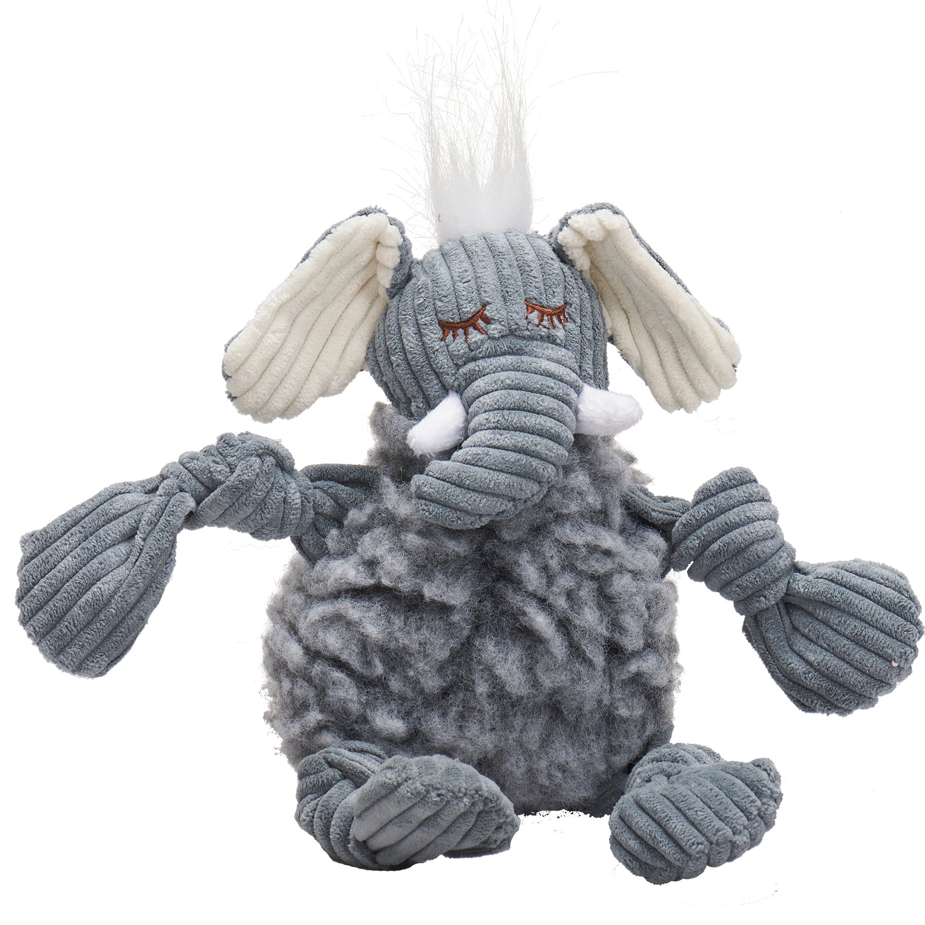HuggleFleece FlufferKnotties Dog Toy with Knotted Limbs and Squeakers