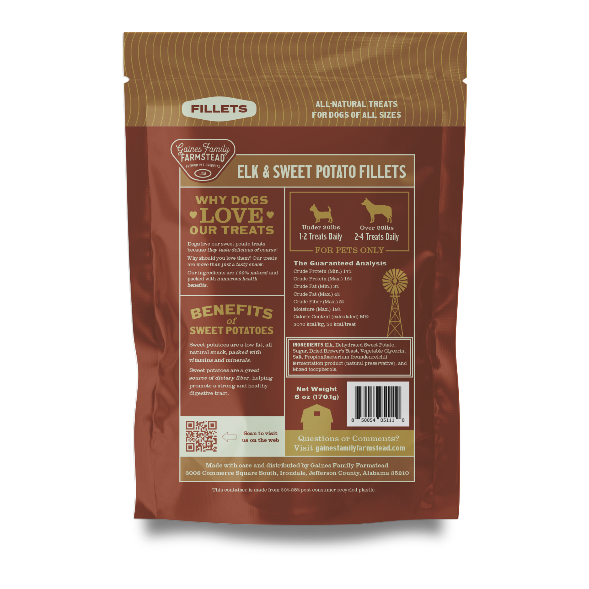 Elk & Sweet Potato Soft Dog Treats