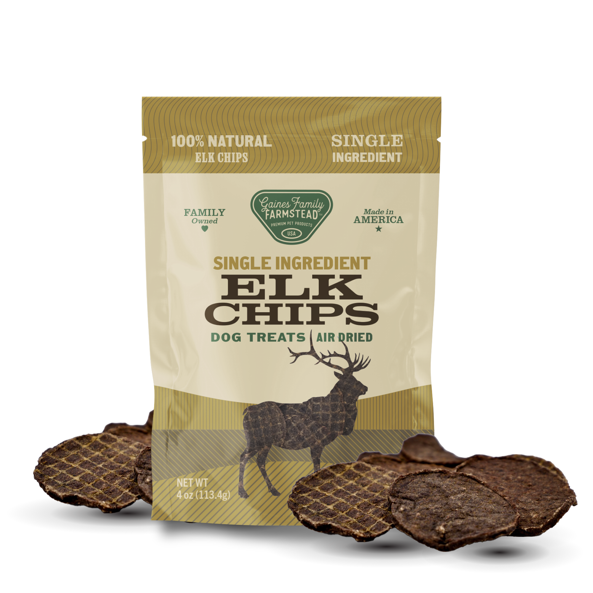 Elk Chips Single-Ingredient Dog Treats