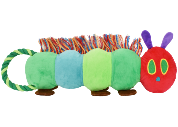 The Very Hungry Caterpillar Dog Tug Toy with Rope and Squeaker