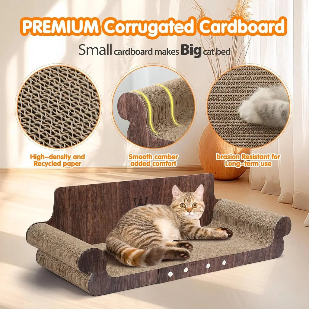 Extra Large Modern Cat Scratcher Bed & Lounge